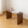 Nordisch massives Holz Beistelltisch schwarzer Walnusssofa Ecktisch Japanischer Stil Wohnzimmer Kaffeetisch Einfacher kleiner Beistelltisch Bk55