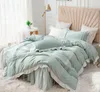 Set di biancheria da letto Princess Cotton Solid Coloro Solido in pizzo Dato Beige Pink Rufflet Grow Gonna da letto Linenio Wedding Home Textile