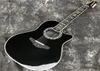 Rare Ovation 12 Strings Hollow Body Black Electric Guitar Carbon Fiber Body Ebony Fretboard Abalone Binding F5T Preamp Pickup 7903094