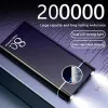 200000Mahpower Bank Super Fast Chargr Powerbank Portable Charger Digital Display External Battery Pack voor iPhone Xiaomi Samsung