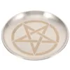 Kaarsenhouders thee licht zilveren decor ritueel bord delicate kandelaaropslag pentacle kandhouder