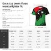 Nom personnalisé Nunber Libya Flag Couleur Men T-shirt T-shirt T-shirt T-shirt T-T-Tees pour les fans de football de football