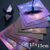 50pcs diy origami papier galaxy square scrap book Papers doppelseitig Druck Kraftkardstock Geschenkverpackung Materialien 150*150 mm
