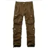 Pantalones para hombres 2024 hombres de camuflaje de carga de carga múltiples pantalones tácticos de combate táctico algodón de trabajo al aire libre