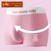 Exiliens Pink Bear Boxer män underkläder Calzoncillos glider hombre män boxare cuecas masculinas boxershorts man trosor l3xl 1117