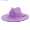 Chapeaux à bord large chapeau seau 2023 en daim coloré