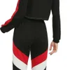 2023高品質2pcsトラックスーツ女性コットンスウェットシャツハーフジップカジュアルスウェットスーツジョガーロングパンツ付き
