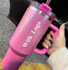 40oz Tumbler Designer Tumbler 1200 ml Cup Letter S The Red Pink Tumbler 40oz 304 Vattenflaskor