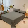 Bettwäschessätze Feste Farb -Set Nordic Bett Cover 150 Duvet Flat Sheet und 1 oder 2 Kissenbezug Home Schlafzimmer Dekoration