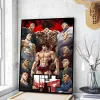 Anime giapponese Baki Hanma Comics White Paper Poster Sticky Adesivo per soggiorno fai -da -te Bar Cafe Poster Vintage Muro decorativo