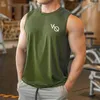 Herren Tank Tops Sportbrief Druck Schnellrocknen Weste Fitness Fitness-Gymnastik Ärmel und Hemd Männliche Sport, die atmungsaktive Surfmarke läuft