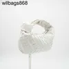 BottegvenetassデザイナーバッグBaodie Jodie Home Woven Mini White Cowhide Handheld Womens Leather Shourdle Crossbodyバッグロゴ