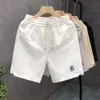 Shorts, tendência de verão masculino, babados e bonitos, capris casual impresso, calças esportivas versáteis brancas masculinas