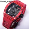 Richardmill Watch Active Tourbillonwatch Men's Skeleton Mechanical Men's Fashion Bucket Silicone Tape Men's