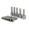 Hex Socket Skruvhylsa Nozzles mutter 1/4 "Hexagonal skruvmejsel Set 5-12mm Hexagon Driver Drill Adapter för träbearbetningsverktyg