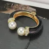 Bangle European and American Pearl Bracelets Mankiety Banles for Women Charm Jewelry Oil-Spot Glaze Cynk Stop Akcesoria imprezowe