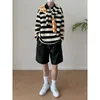 Mäns shorts Syuhgfa Leather Spring Summer Style Korean Loose Casual Solid Color Short Pants Pocket 2024 Manlig trend