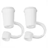 Copas descartáveis palhas 2 pcs preguiçosa tampa de pó de palha plugue infantil garrafa de água infantil silicone protetor capa