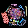 600 pcs Bandes à métier à tisser bracelet pour enfants Hair Colorful Rubber Bands Faire du bracelet tissé DIY TOYS GIF de tricot de Noël