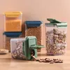 Cereali in plastica trasparente barattoli barattoli lattine di stoccaggio di boschi di zucchero contenitore di alimenti per alimenti di grande capacità Organizzatore accessori da cucina