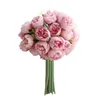 Fiori decorativi utili rosa artificiale facile cura a più strati petali 27 teste decorazioni per matrimoni di fiori camelia