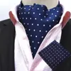 Men Classic Polka Dots Paisley Cravat ascot zakdoek pochet set BWTHZ0518240409