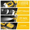 OTOOLSION 21V Cordless Electric Screwdriver Lithium Ion Battery Variable Speed Impact Drill 38 Inch Power Tool 240407