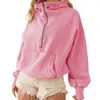 Actieve shirts yoga dames casual slijtage met capuchon jasje buiten sport hoodie ritssluiting truitstring lange mouw top herfst stevige kleur jas