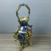 Vases Old Chinese Copper Clad Porcelain Incrup Jade Vase fait à la main Qianlong Mark