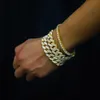 Bracelet de 8 mm glacé délicat de luxe délicat chaîne cubaine bling gold couleurs de couleur exquise bijoux exquis hommes femmes hip hop 240409
