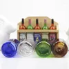 Opslagflessen 100 stks 10 ml kleine reis lege flip dop fles groen blauw helder plastic navulbare vloeistof parfumolie container