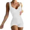 Square Neck One Piece Ribbed Jumpsuits Women Gym Wear Workout Clothing Bodysuits Short Sleeves Yoga Sportswear 240409