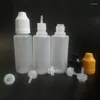 Storage Bottles 100pcs E Liquid Oil Bottle Empty 20ml PE Plastic Dropper With Colorful Childproof Cap Long Thin Tips