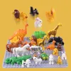 Grands blocs de construction agrippe accessoires des animaux de ferme bloquer le poulet canard chien insectes insectes brique assemblage toys enfants cadeau