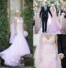 Nouvelle sirène romantique Robes de mariée rose pâle clair