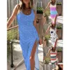 Abiti sexy urbani Donne senza maniche Abito estivo primaverile Bodycon High Waist Yap Y O Neck Dstring Slim Skinny Stampato 240323 Drop Deli Dhtlx