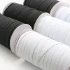 3/4/5/6/8/10mm weiße/schwarze flache elastische Banden elastischer Gummibänder Hochzeitskleidungsklebeband für DIY -Nähseil -Seilrekorde