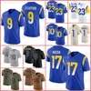 17 Puka Nacua Aaron Donald Matthew Maillot de football Stafford Cooper Kupp Stetson Bennett Van Jefferson Tyler Higbee Tutu Atwell Kyren Williams