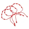 Braccialetti Charm 10 pezzi String Summer Red Bracciale Cord Regolabile