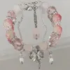 Braccialetti di fascino eleganti braccialette di perline da bowknot nappine da polso braccialetto da donna alla moda di collegamento a mano da donna regali di gioielli alla moda