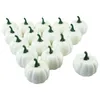 Decorative Flowers 16pcs Harvest White Artificial Small Pumpkins Simulation Vegetables For Halloween Thanksgiving Home Kitchen Outdoor
