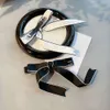 2024 Hair Clips Barrettes Designer Jewelry Sweet Bow Spring Clips Black White Ribbon Bowknot Head Barrettes Double Layer Women Hairpin Fashion Headwear