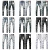 Designer Jeans for Mens Pants Purple Purple Jeans Mens Trends Distressed Black Ripped Biker Slim Fit Motorcycle Mans Stacked Men Baggy Hole 4SLV