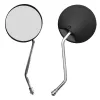 EAFC 2Pcs 8mm Motorcycle Round Rearview Mirror Rotatable Scooter Electric Bicycle Rearview Mirror Moped Mirror Metal Rod