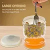 Storage Bottles Kitchen Accessories Pickle Olive Hourglass Jar Juice Wet And Dry Separator Food Container With Strainer Flip Airtight Lid