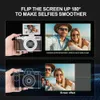 56MP Digital Camera for Photography and Vlogging, 4K Video, 180° Flip Screen, 16X Zoom, Compact Camera for Beginners - Ideal for YouTube Content Creation