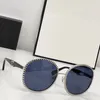 Female designer round frame sunglasses with metal frame fashionable diamond inlay high end and atmospheric C9552 womens luxury sunglasses UV400