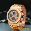 Zwitserse AP pols Watch Royal Oak Offshore Series Box Certificate Automatische machines Rose Gold Mens Watch 26470or