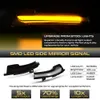 För Ford Mustang S550 2015-2020 LHD-bil LED Dynamisk Turn Signal Light Blinker Indikator Sekventiell sidspegel Lamplampor Trim