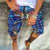 Shorts Shorts Swimsuit Summer Cool 3D Print USA Flag Board Skull Bermuda Pantaloni corti Fitness Fitness Allenamento per il ginocchio